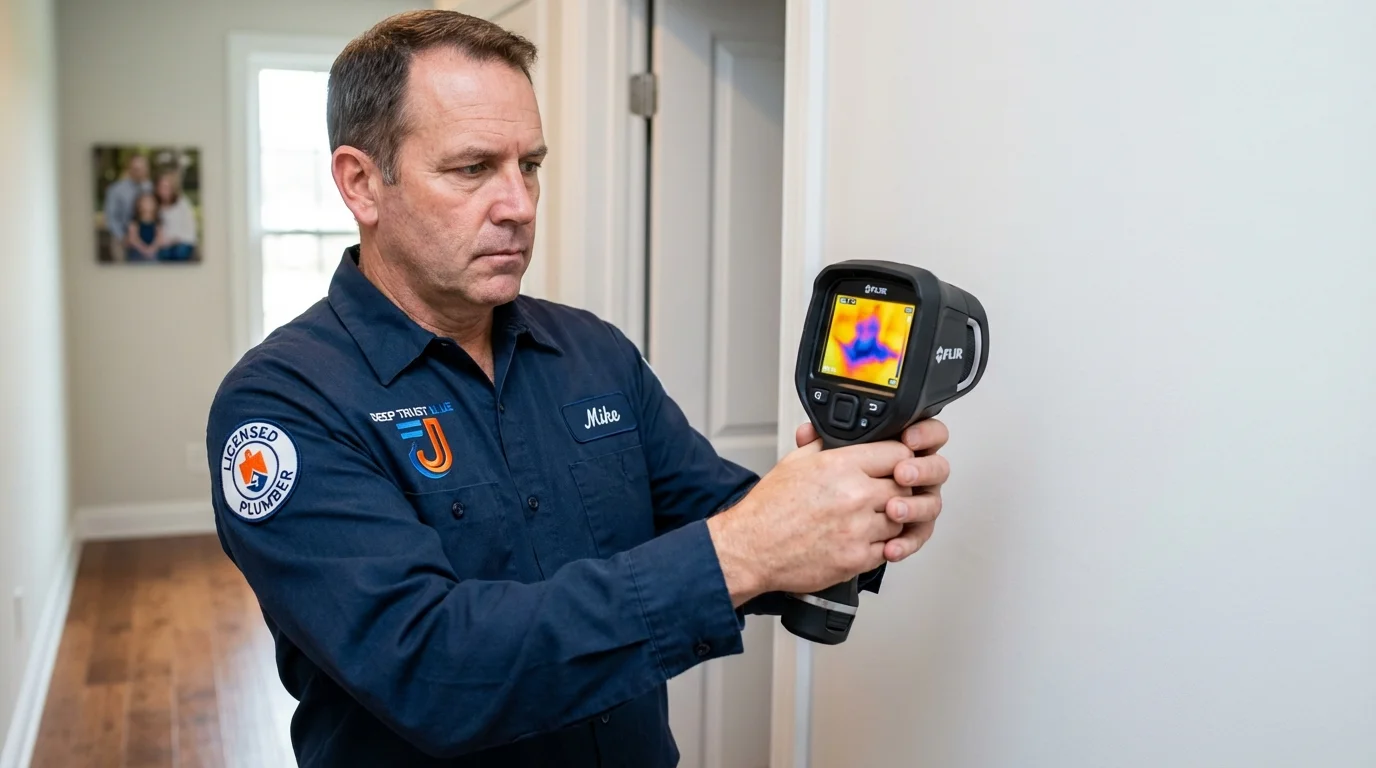 Thermal imaging leak detection by Johns Plumbing LLC in New Rockford